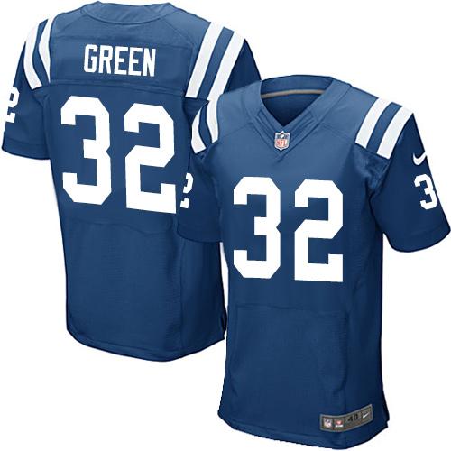 Nike Colts #32 T.J. Green Royal Blue Team Color Men's Stitched NFL Elite Jersey